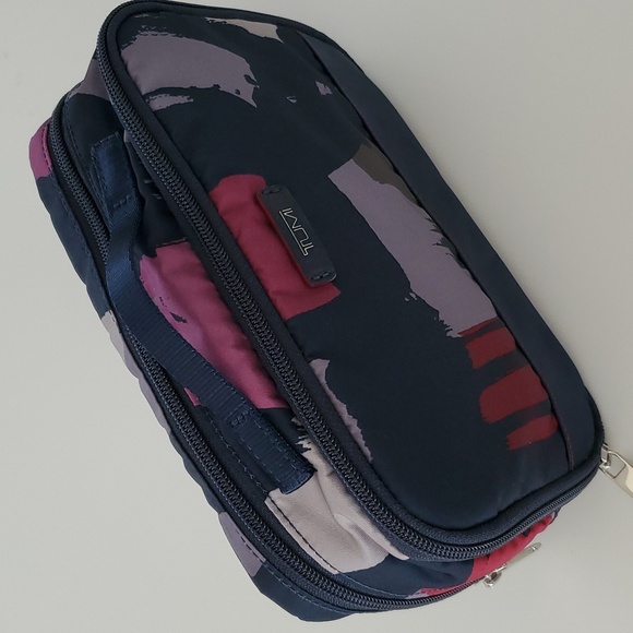 Tumi Abstract Cosmetic Bag In Modern Blush Stroke / Navy